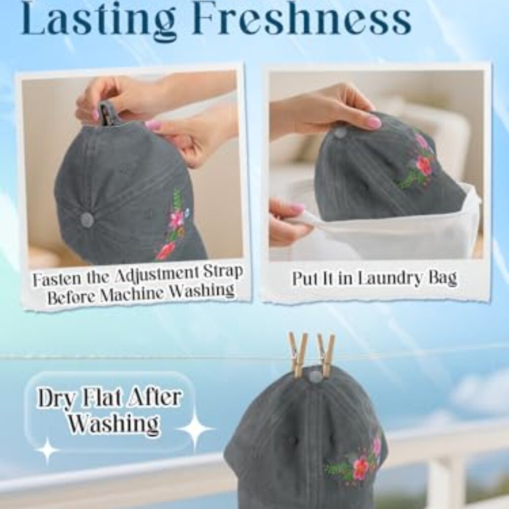 Embroidered Baseball Cap Adjustable Soft Breathab… - image 8